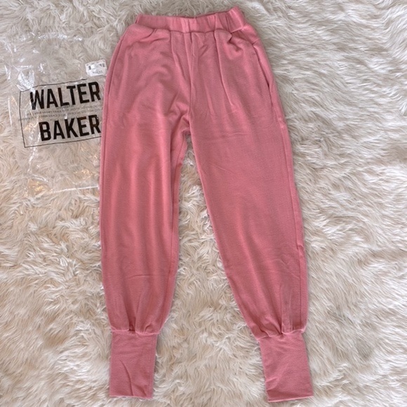 Walter Baker Elasticized-Waist Joggers In Antique Rose - Picture 4 of 8